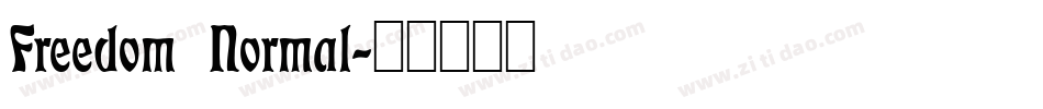 Freedom Normal字体转换